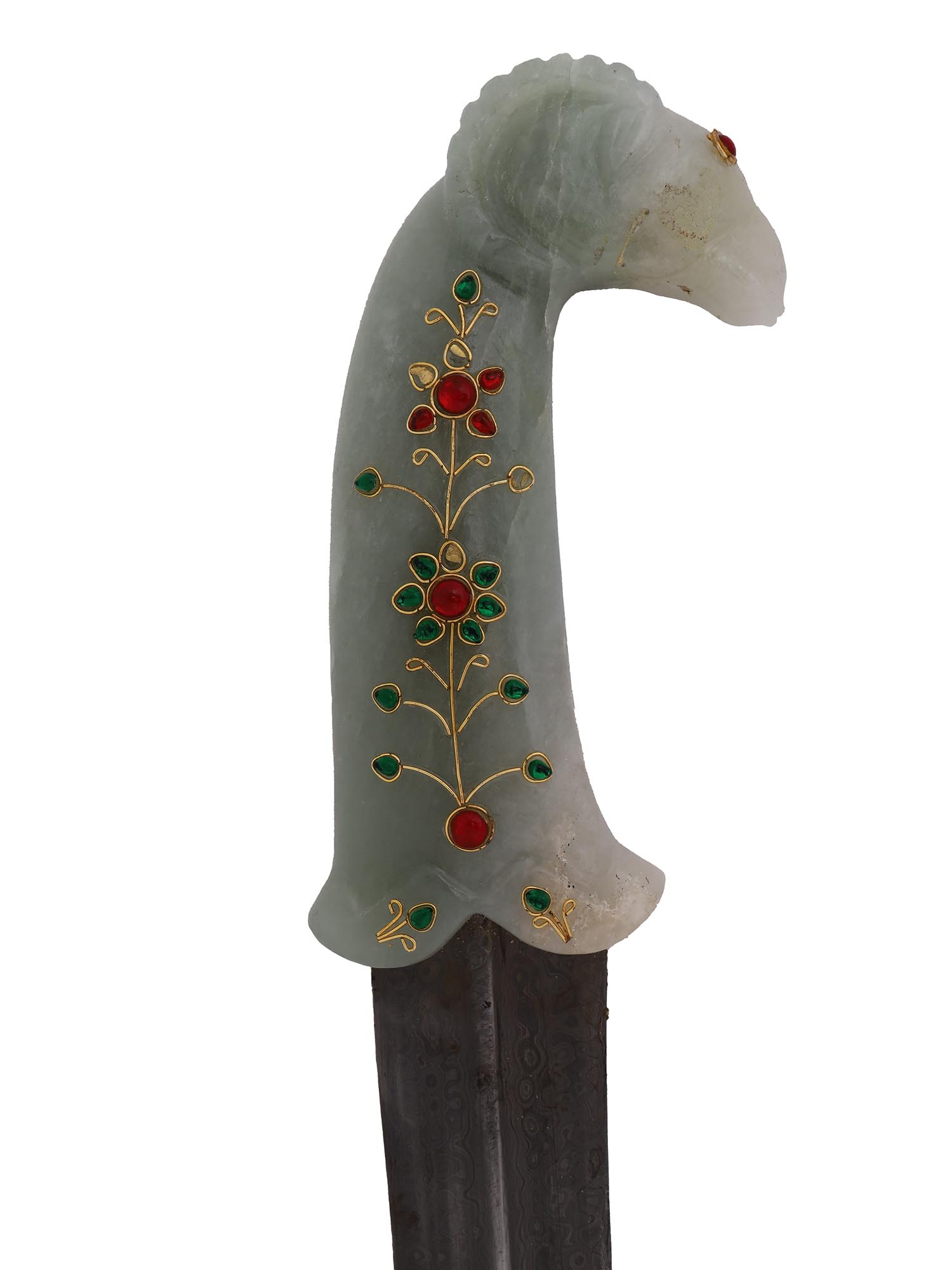 ANTIQUE INDO PERSIAN DAGGER WITH JADE HANDLE PIC-4